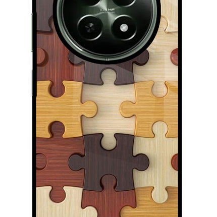 Wooden Puzzle Realme 12x 5G Glass Case