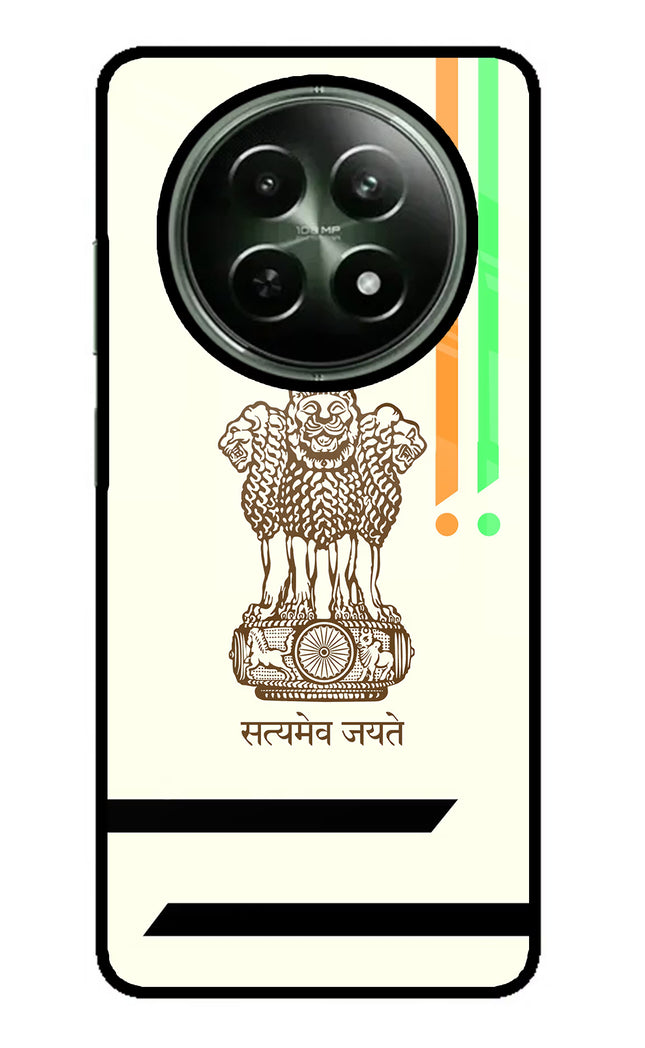 Satyamev Jayate Brown Logo Realme 12x 5G Glass Case
