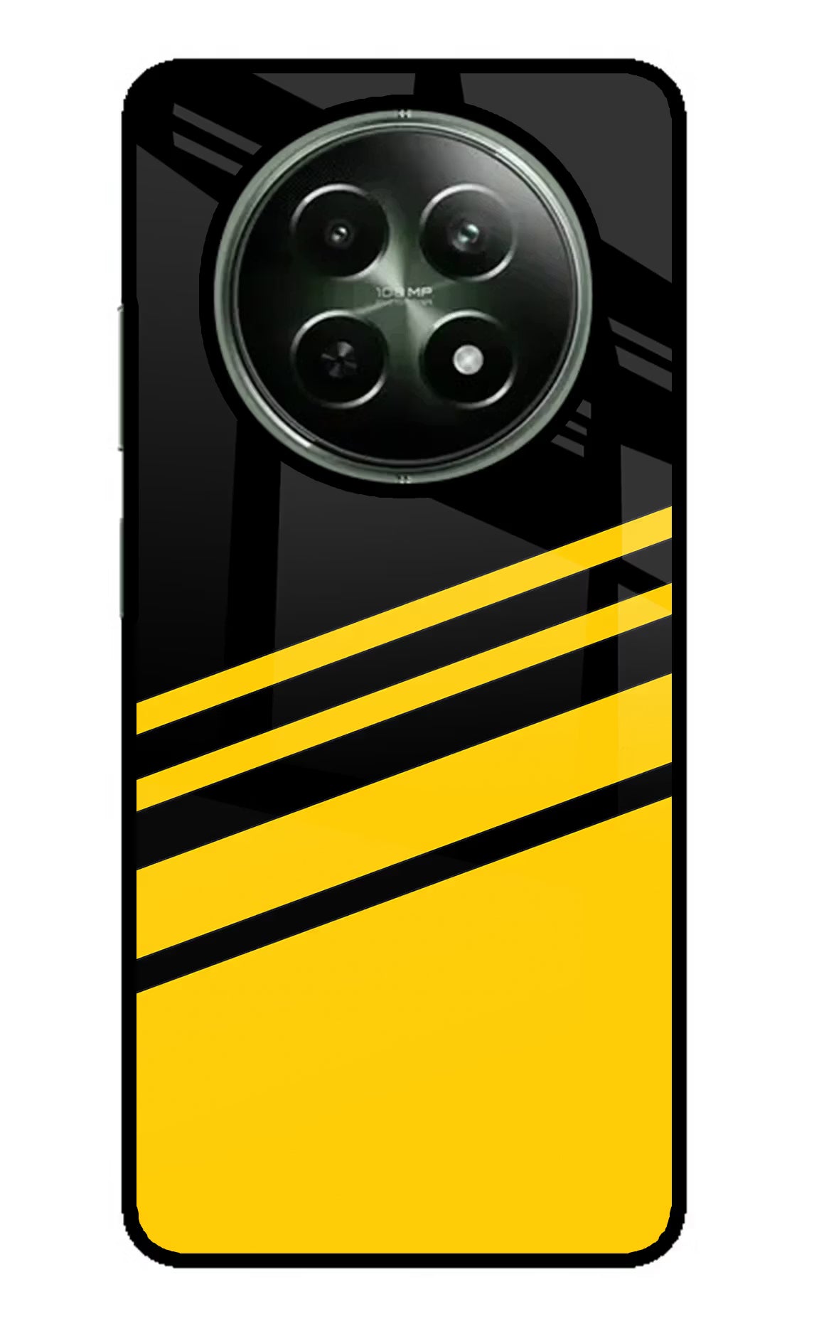 Yellow Shades Realme 12x 5G Glass Case Back Cover by Casekaro