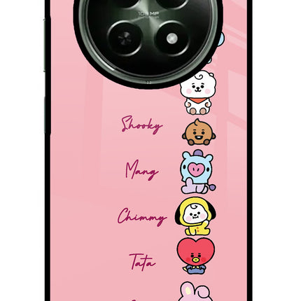 BTS names Realme 12x 5G Glass Case Back Cover by Casekaro