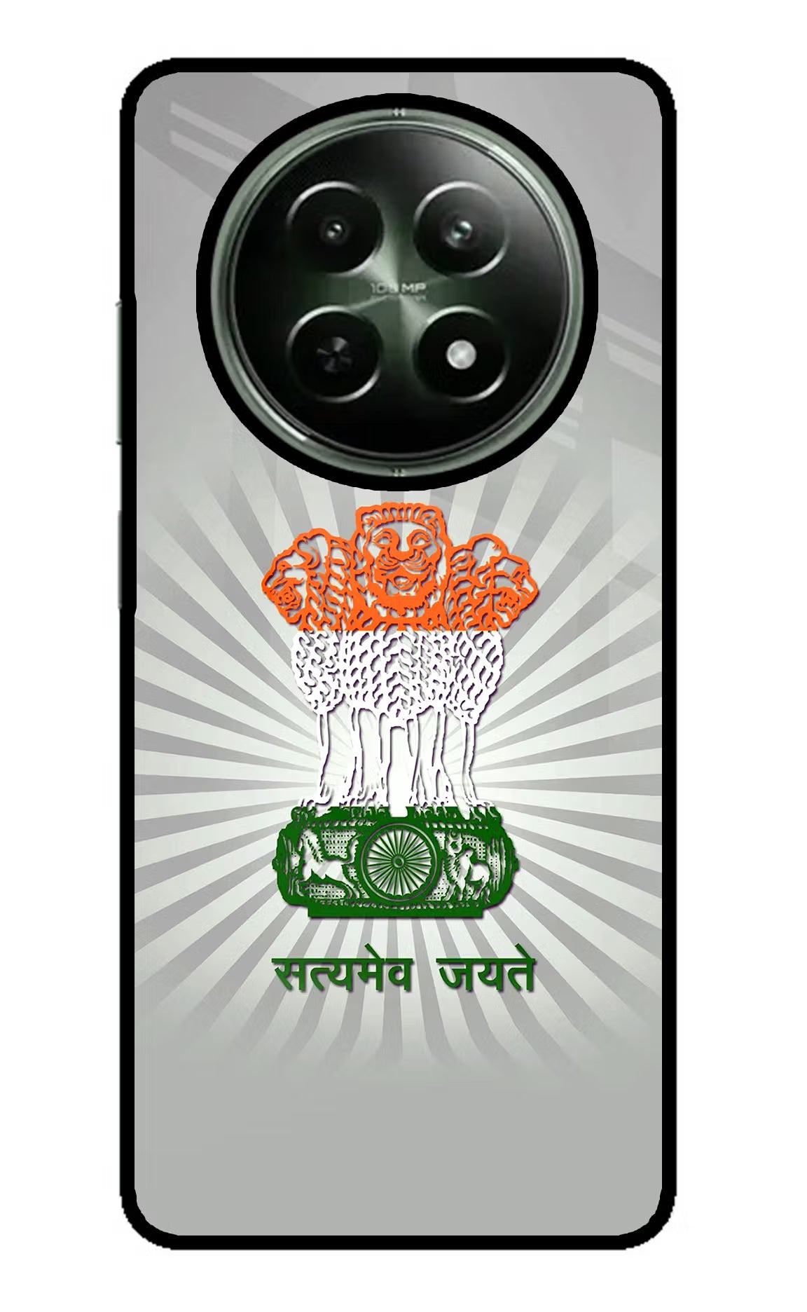 Satyamev Jayate Art Realme 12x 5G Glass Case Back Cover by Casekaro