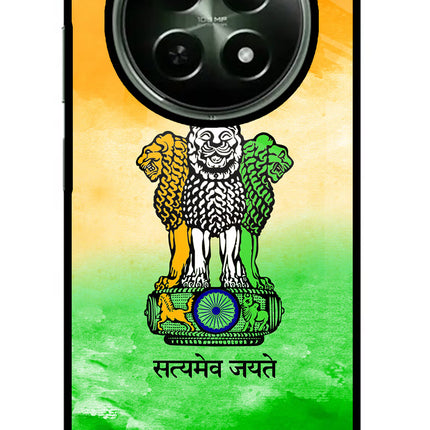 Satyamev Jayate Flag Realme 12x 5G Glass Case Back Cover by Casekaro