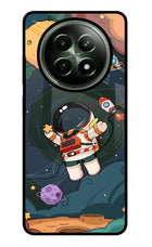 Cartoon Astronaut Realme 12x 5G Glass Case