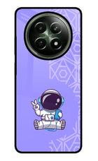 Cute Astronaut Chilling Realme 12x 5G Glass Case