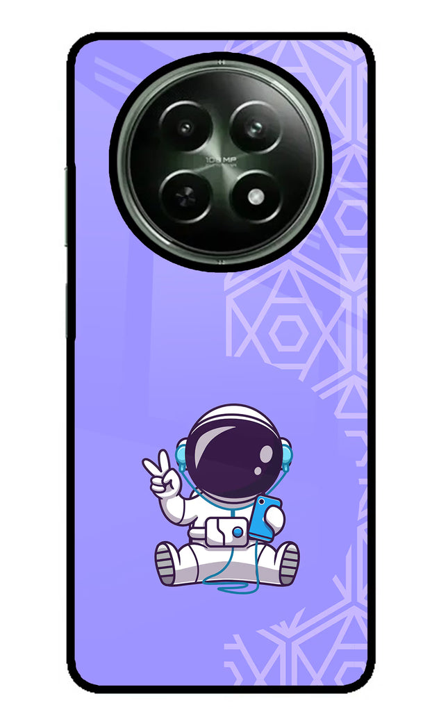 Cute Astronaut Chilling Realme 12x 5G Glass Case