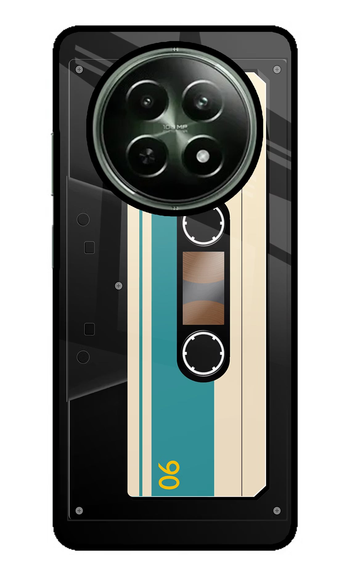 Cassette Realme 12x 5G Glass Case Back Cover by Casekaro