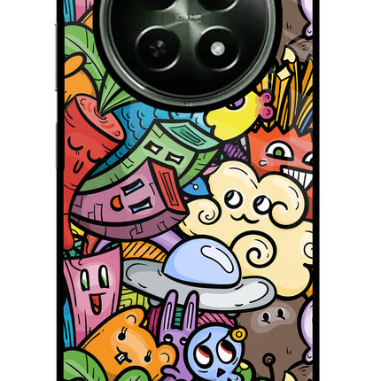 Veggie Doodle Realme 12x 5G Glass Case