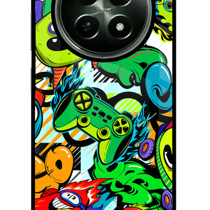 Game Doodle Realme 12x 5G Glass Case