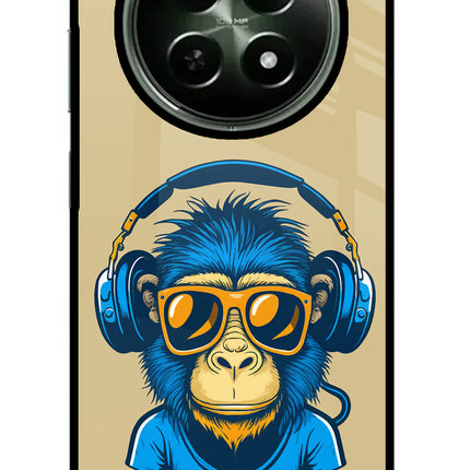 Monkey Headphone Realme 12x 5G Glass Case