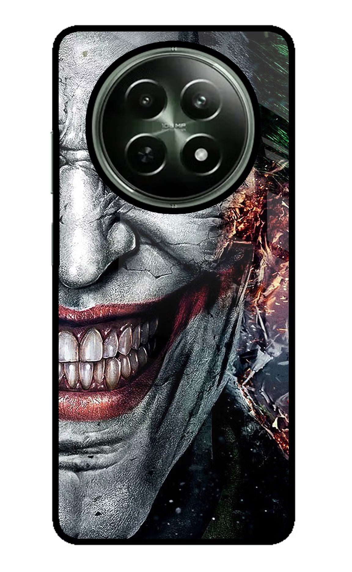 Joker Cam Realme 12x 5G Glass Case Back Cover by Casekaro