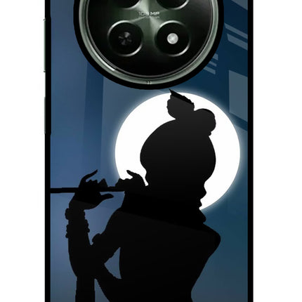 Shri Krishna Silhouette Realme 12x 5G Glass Case Back Cover by Casekaro