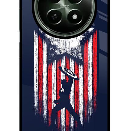 Captain America Marvel Art Realme 12x 5G Glass Case