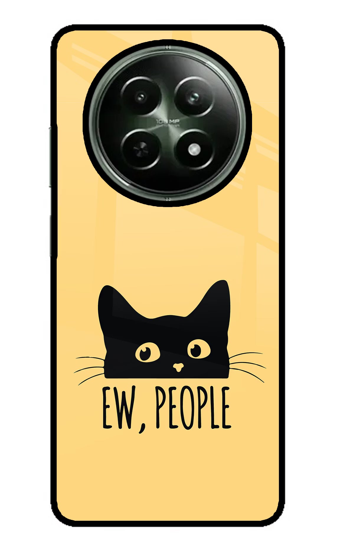 Ew People Catitude Realme 12x 5G Glass Case Back Cover by Casekaro