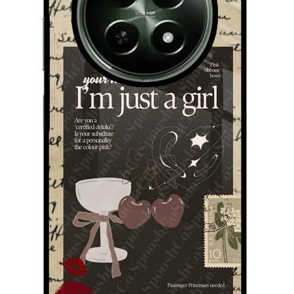 I am just a girl Realme 12x 5G Glass Case