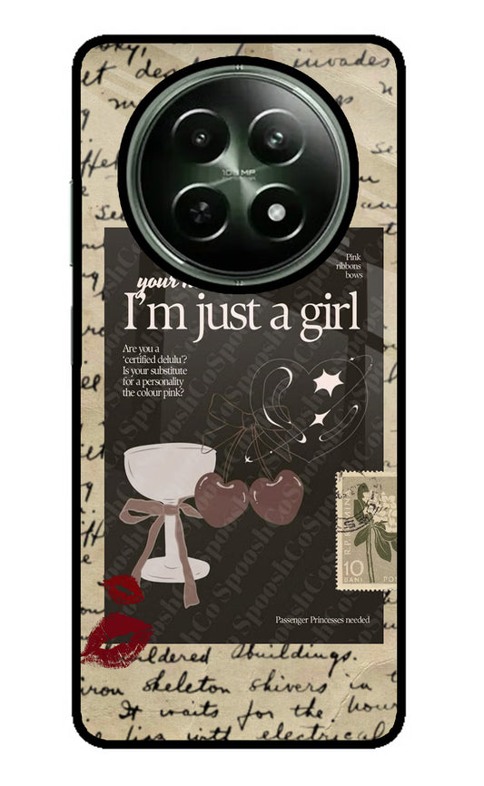 I am just a girl Realme 12x 5G Glass Case