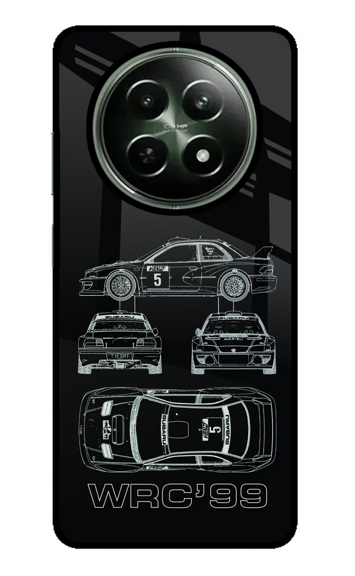 WRC'99 Realme 12x 5G Glass Case Back Cover by Casekaro
