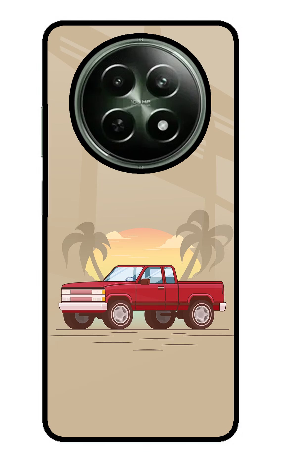 Desert Classic Drive Realme 12x 5G Glass Case Back Cover by Casekaro