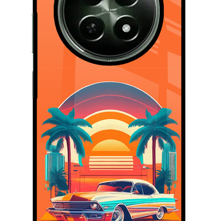 Palm Drive 80s Realme 12x 5G Glass Case