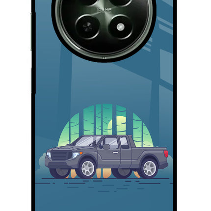 Retro Garage Vibe Realme 12x 5G Glass Case