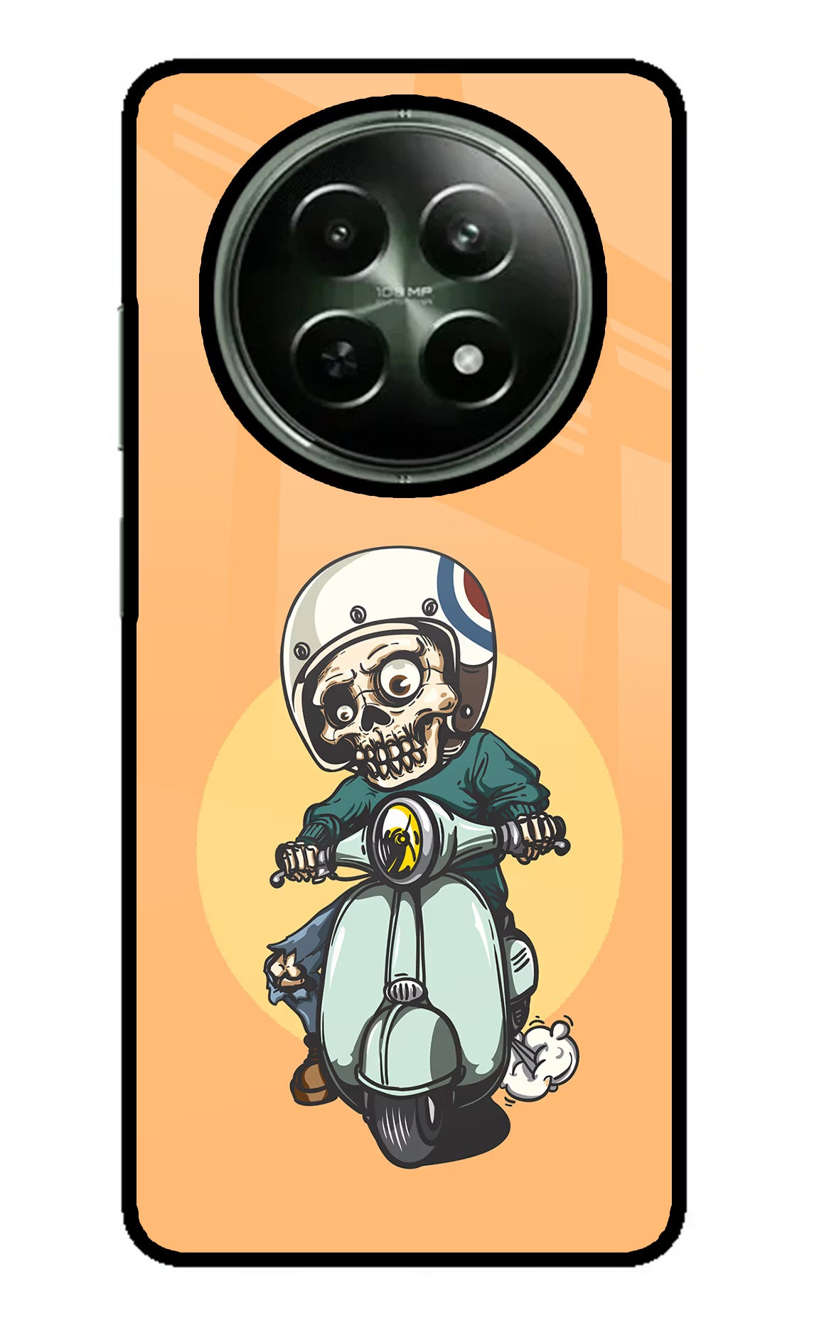 Undead Biker Realme 12x 5G Glass Case Back Cover by Casekaro
