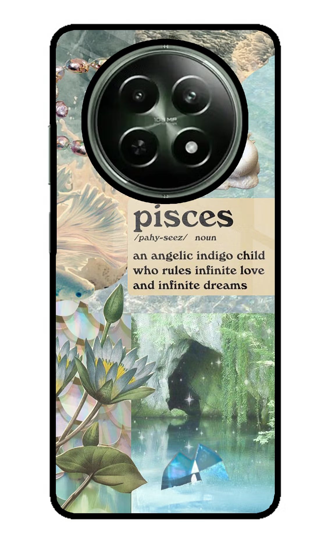 Pisces Zodiac Realme 12x 5G Glass Case Back Cover by Casekaro