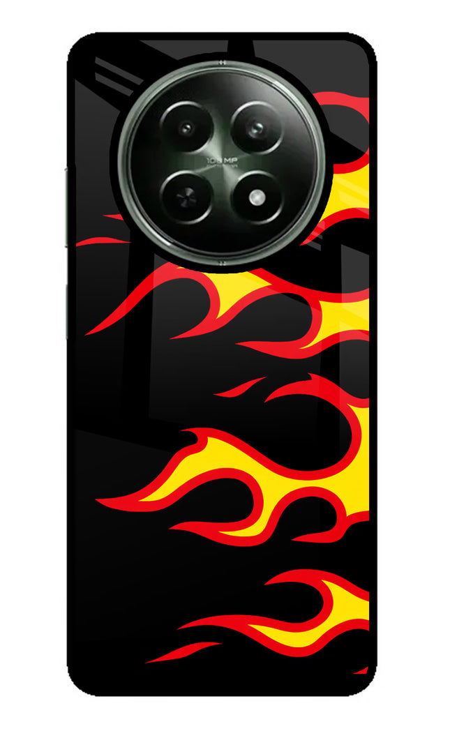 Side Sweep Flames Realme 12x 5G Glass Case