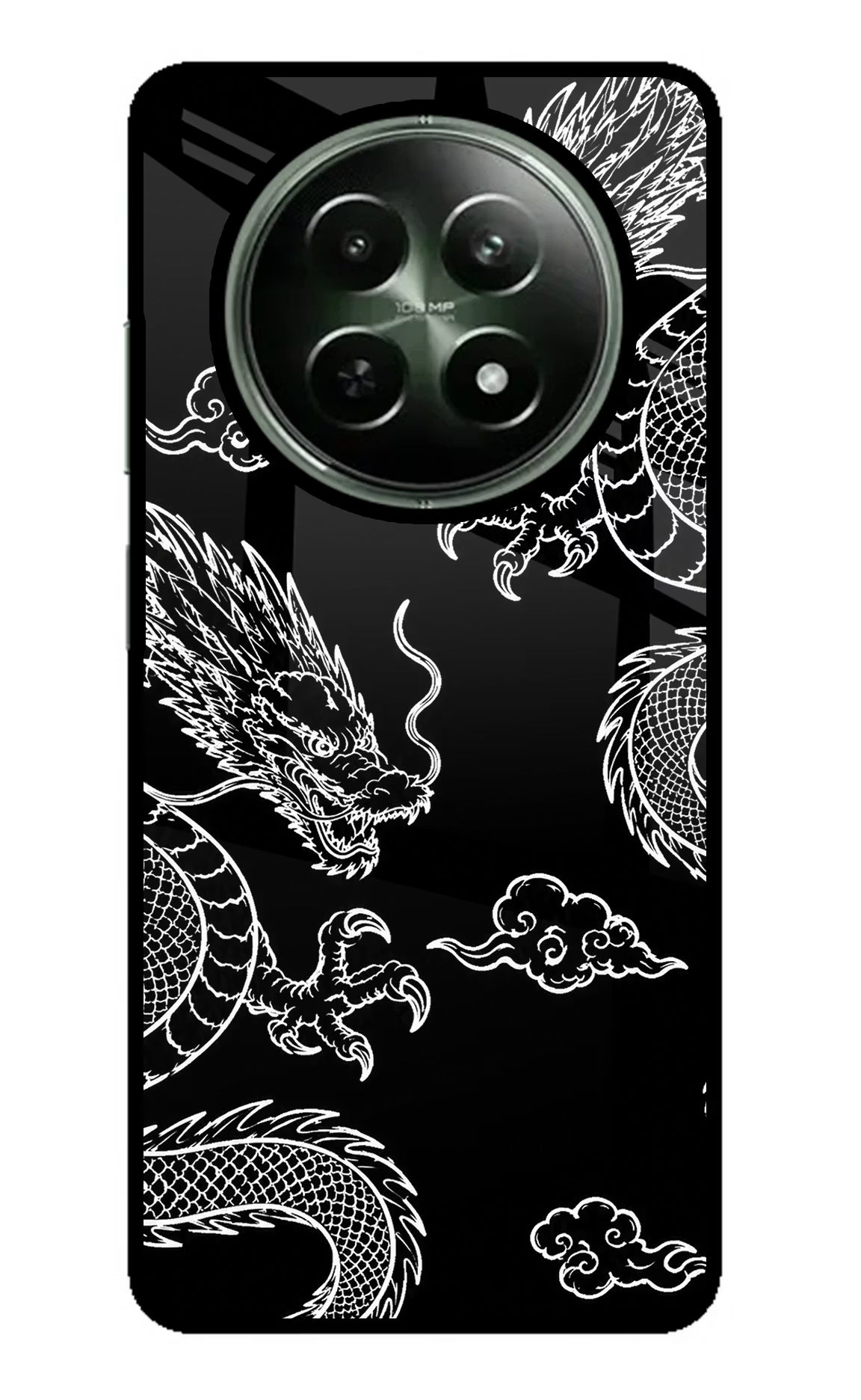 Twin Dragons Realme 12x 5G Glass Case Back Cover by Casekaro