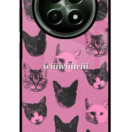 Pink Cats Realme 12x 5G Glass Case