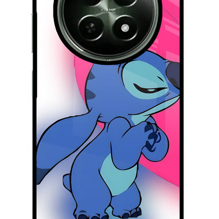 Stitch Hug Realme 12x 5G Glass Case Back Cover by Casekaro