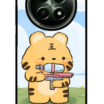 Tiger Treat Realme 12x 5G Glass Case Back Cover by Casekaro