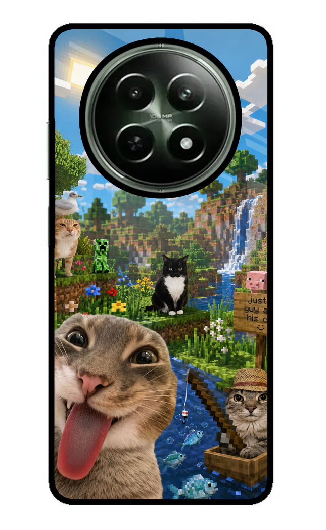 Minecraft Cat Chaos Realme 12x 5G Glass Case