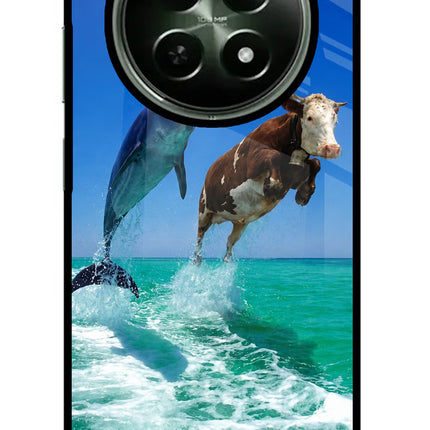 Dolphin vs Cow Realme 12x 5G Glass Case