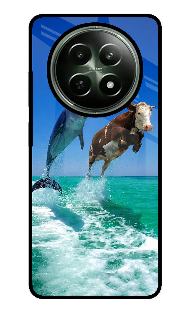 Dolphin vs Cow Realme 12x 5G Glass Case