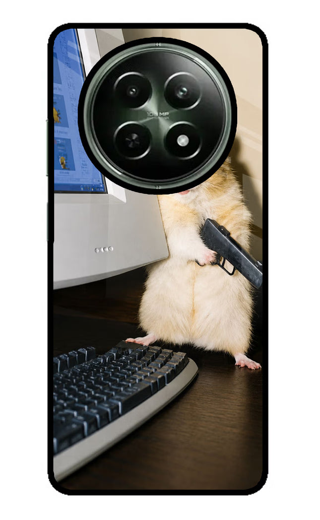 Hacker Hamster Realme 12x 5G Glass Case