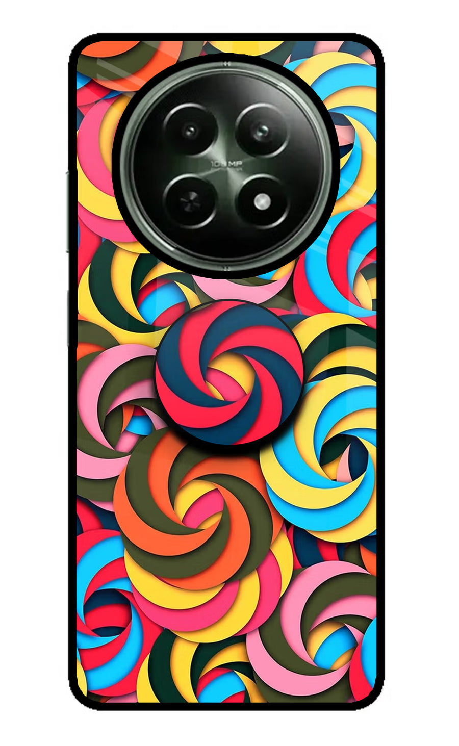 Spiral Pattern Realme 12x 5G Pop Case, Metal case