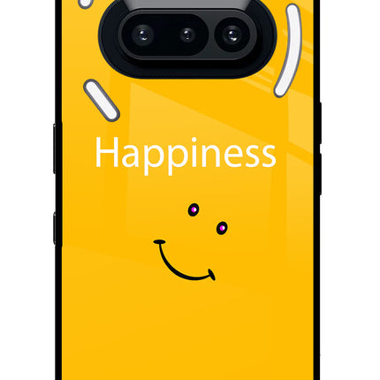 Happiness With Smiley Nothing Phone 3A Glass Case Back Cover by Casekaro