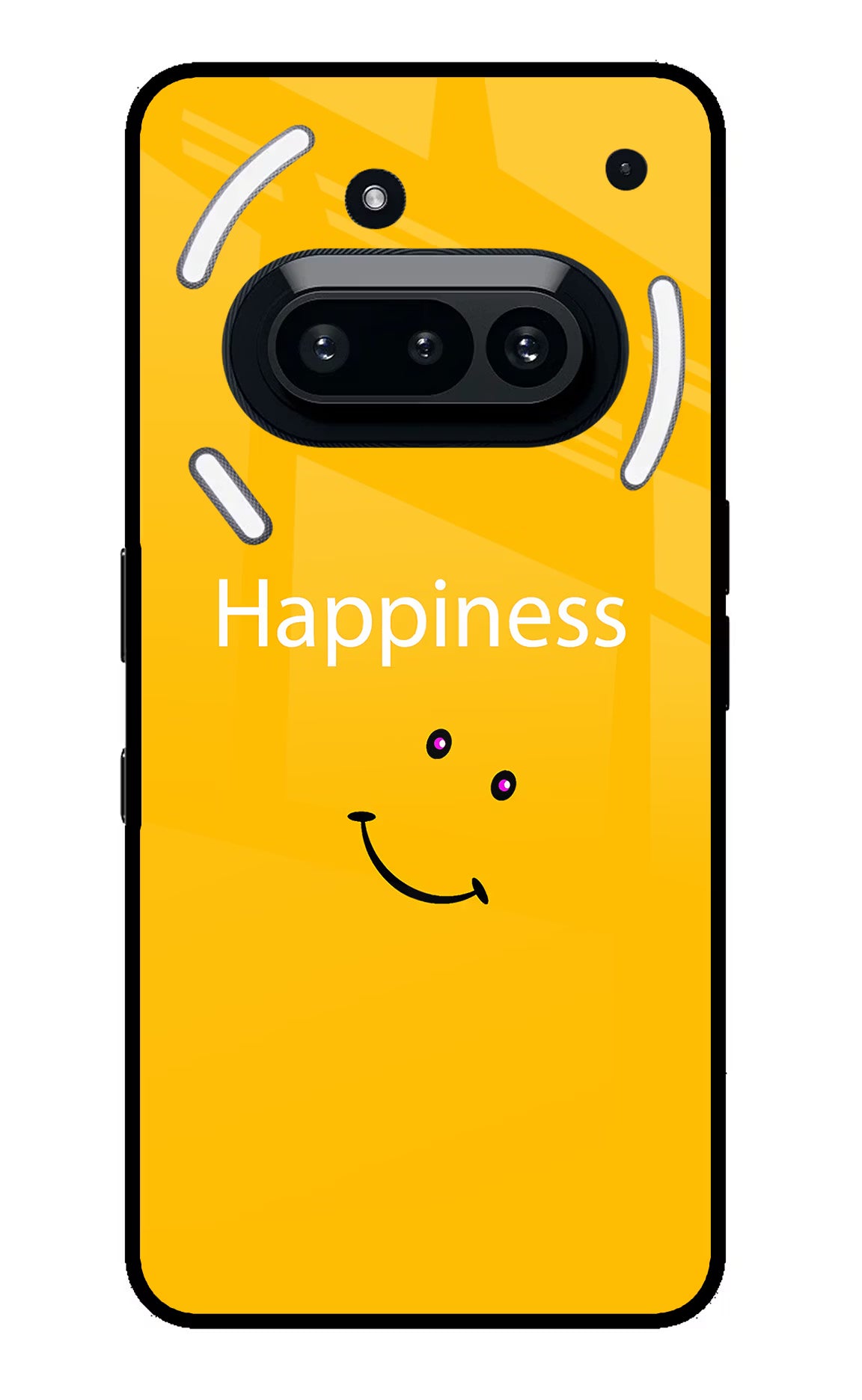 Happiness With Smiley Nothing Phone 3A Glass Case Back Cover by Casekaro