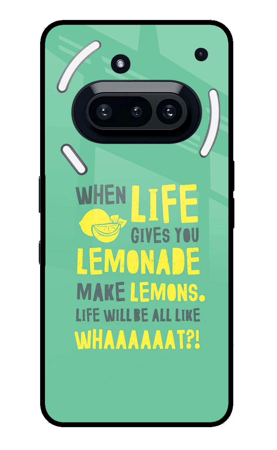Quote Nothing Phone 3A Glass Case Back Cover by Casekaro