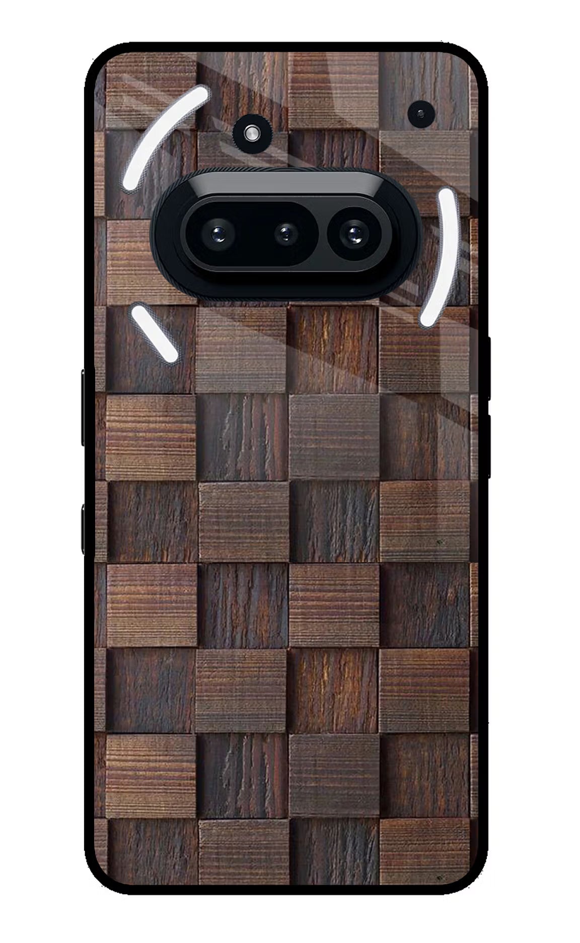 Wooden Cube Design Nothing Phone 3A Glass Case