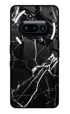 Black Marble Pattern Nothing Phone 3A Glass Case