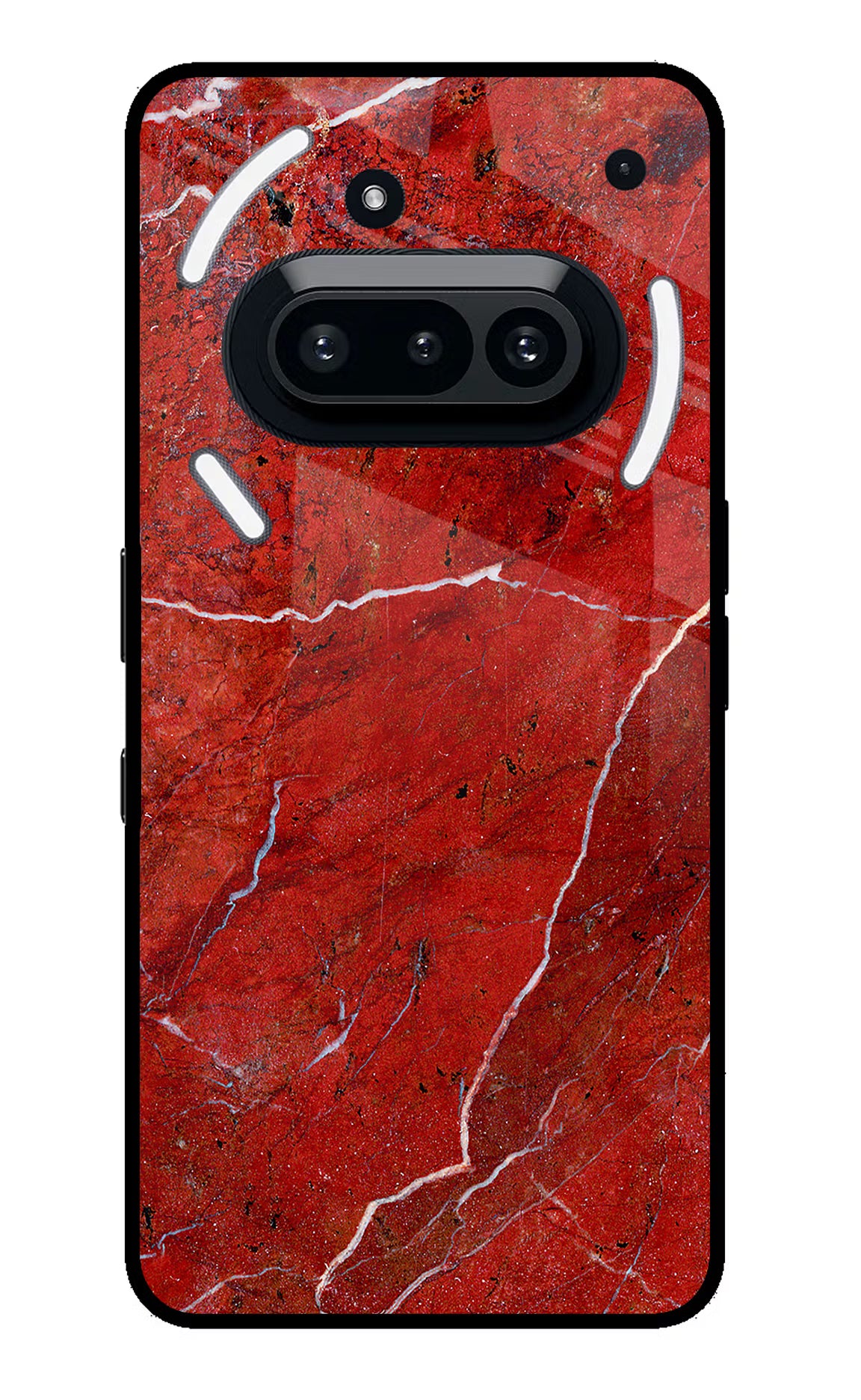 Red Marble Design Nothing Phone 3A Glass Case
