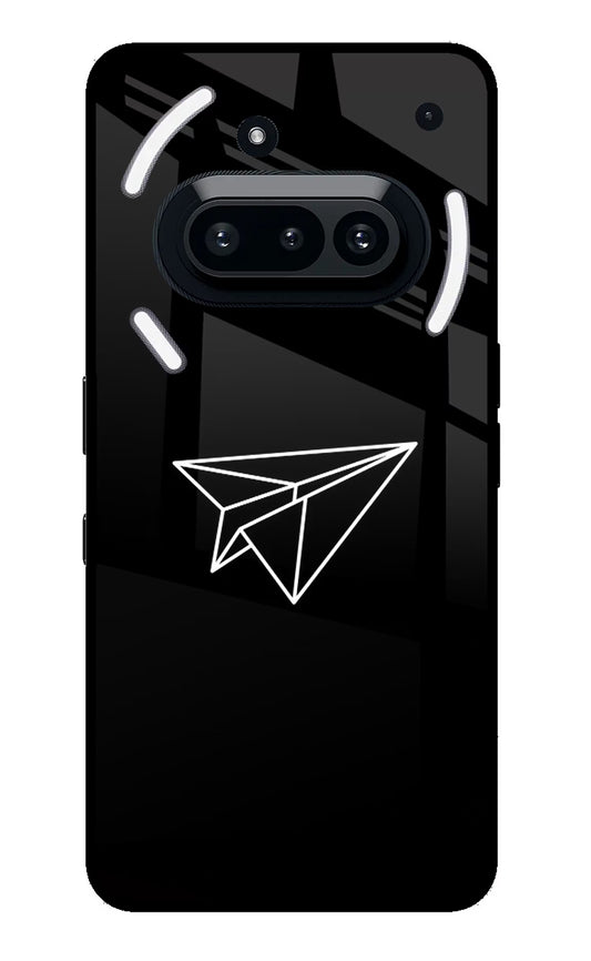 Paper Plane White Nothing Phone 3A Glass Case