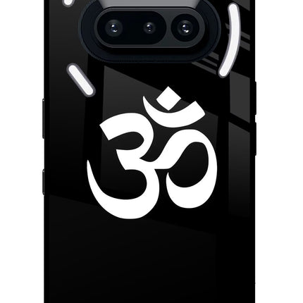Om Nothing Phone 3A Glass Case Back Cover by Casekaro