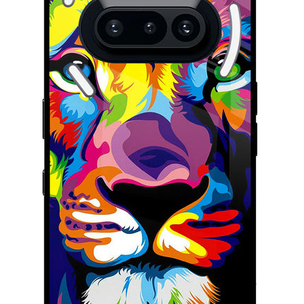 Lion Nothing Phone 3A Glass Case Back Cover by Casekaro