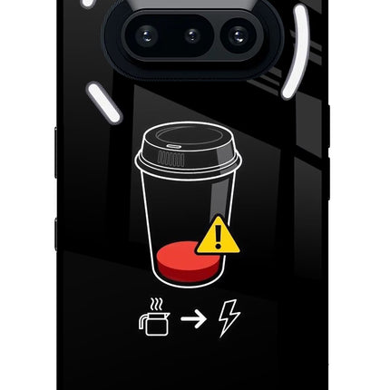 Coffee Nothing Phone 3A Glass Case Back Cover by Casekaro
