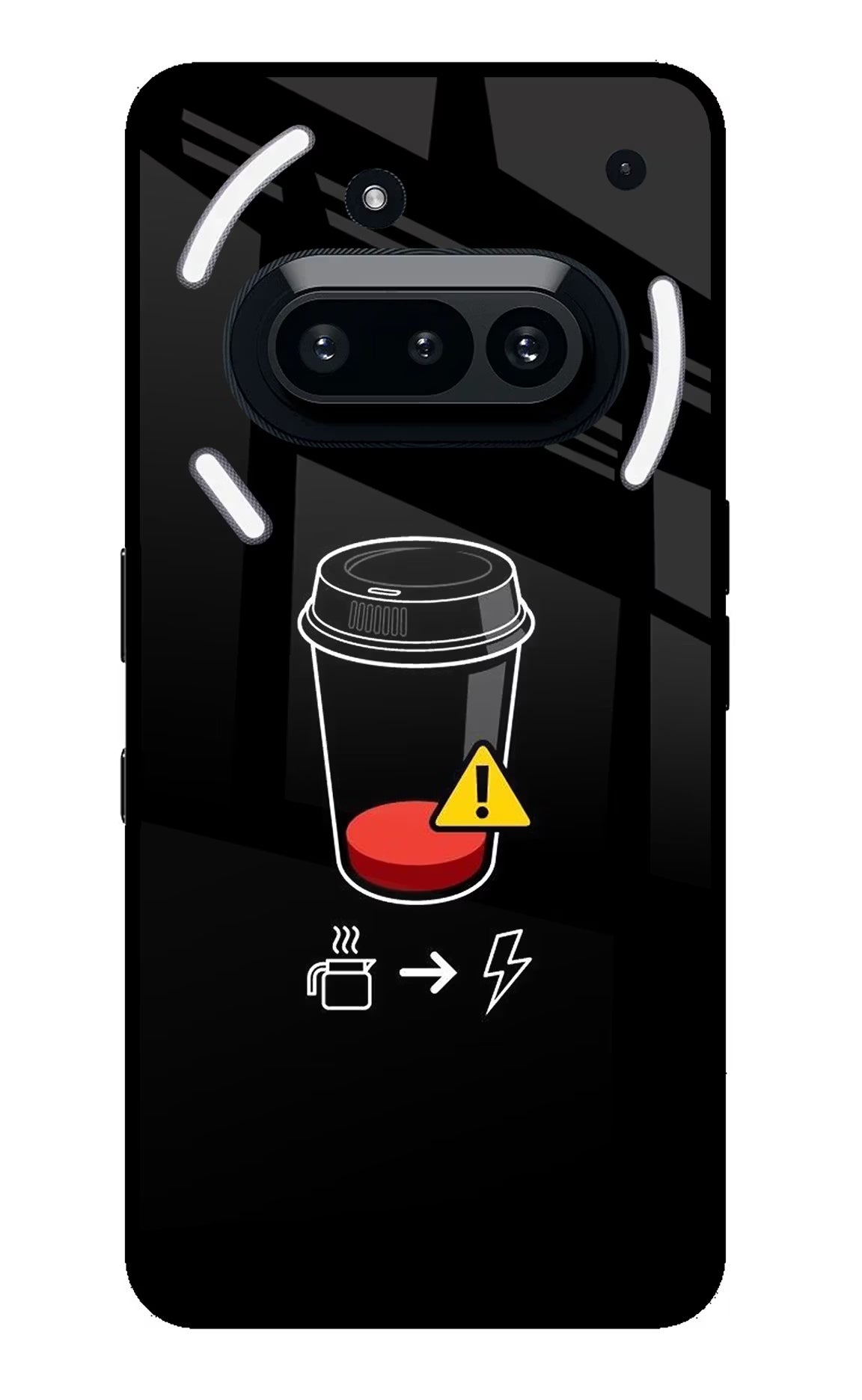 Coffee Nothing Phone 3A Glass Case Back Cover by Casekaro
