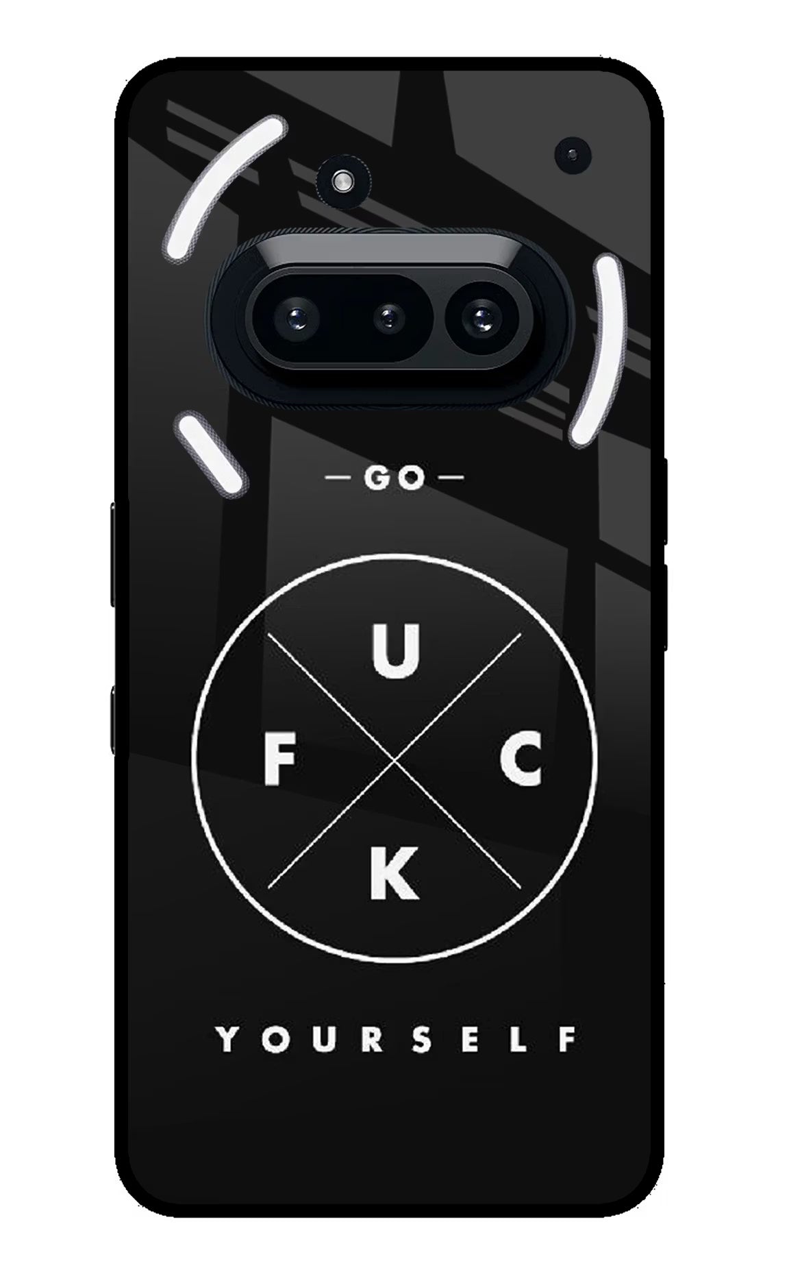 Go Fuck Yourself Nothing Phone 3A Glass Case Back Cover by Casekaro