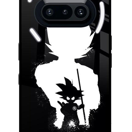 Goku Shadow Nothing Phone 3A Glass Case Back Cover by Casekaro