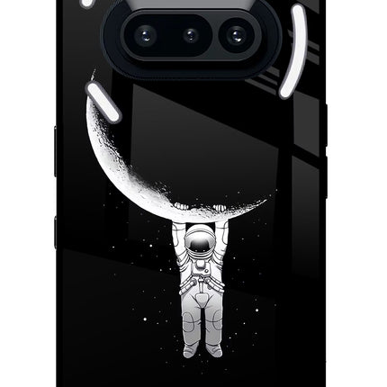 Moon Space Nothing Phone 3A Glass Case Back Cover by Casekaro