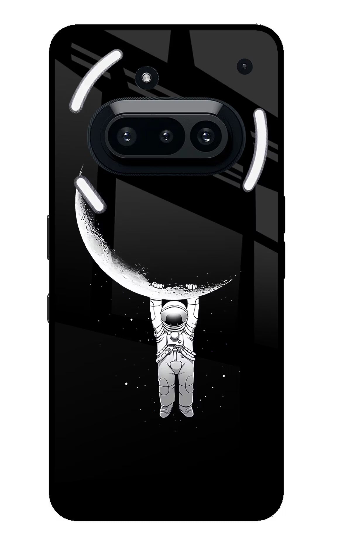 Moon Space Nothing Phone 3A Glass Case Back Cover by Casekaro